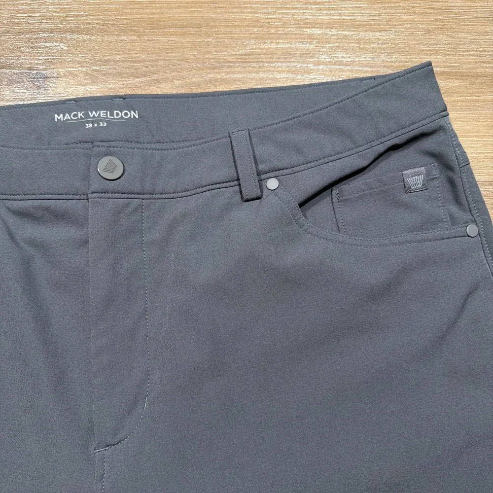 Mack Weldon Men's 38 x 32 Radius 5-pocket Chino Pants Gray